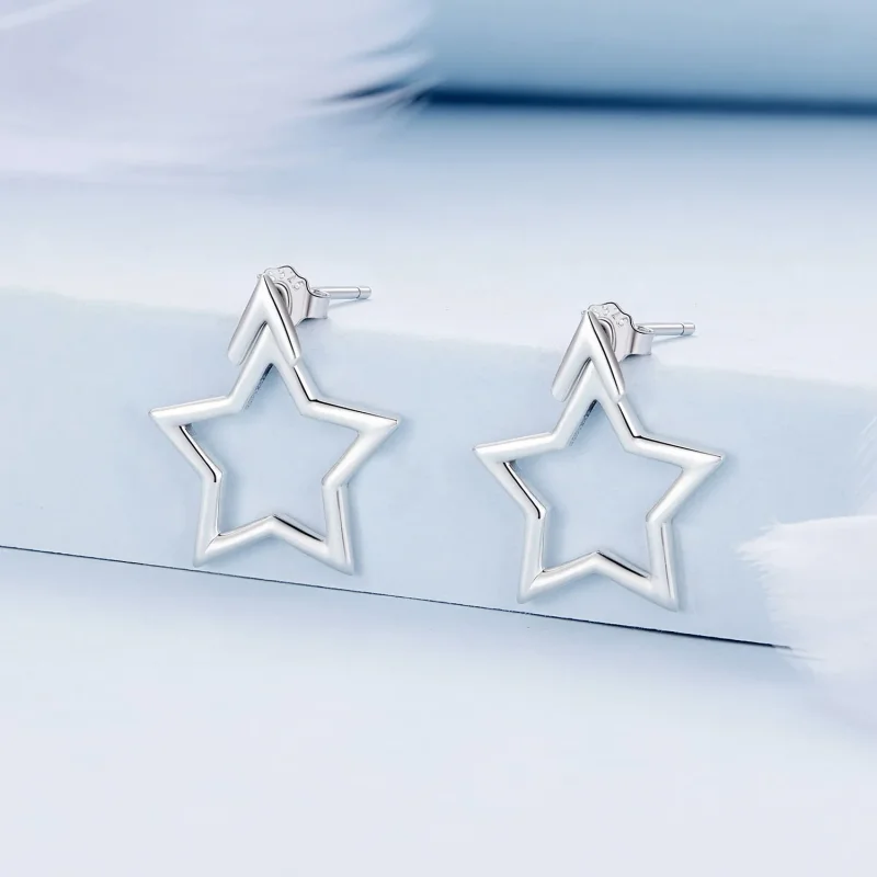 (bilde for) Pandora Style Pentagram øredobber - BSE901 - Vis 2