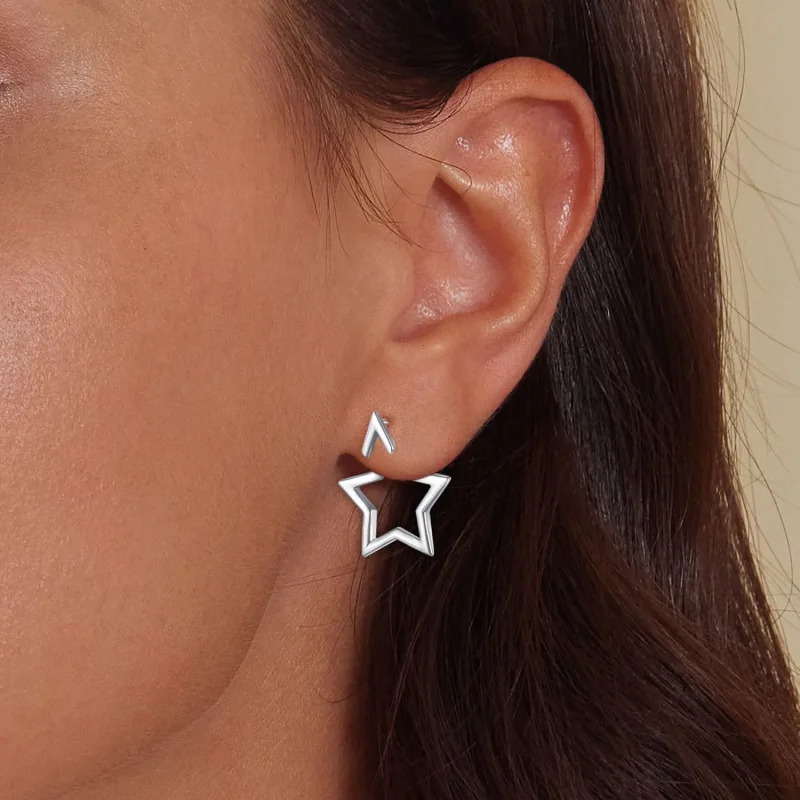 (bilde for) Pandora Style Pentagram øredobber - BSE901 - Vis 6