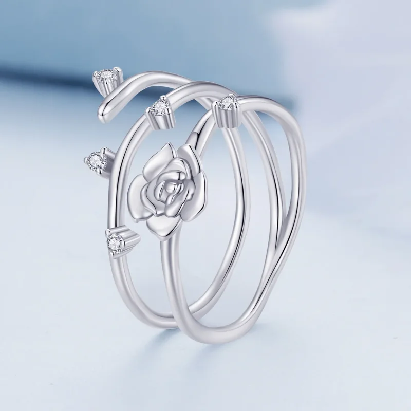 (bilde for) Pandora Style Personlig Allsidig Rose Vine Ring - BSR404 - Vis 2