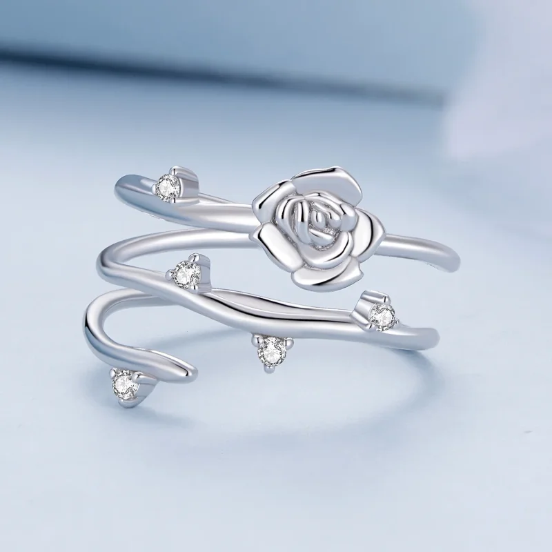 (bilde for) Pandora Style Personlig Allsidig Rose Vine Ring - BSR404 - Vis 3
