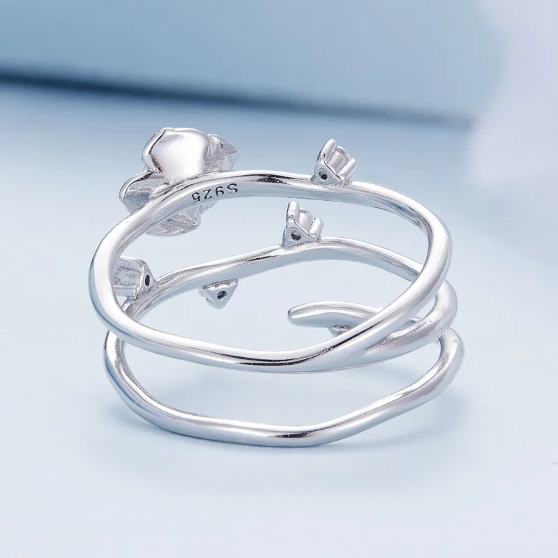 (bilde for) Pandora Style Personlig Allsidig Rose Vine Ring - BSR404 - Vis 4