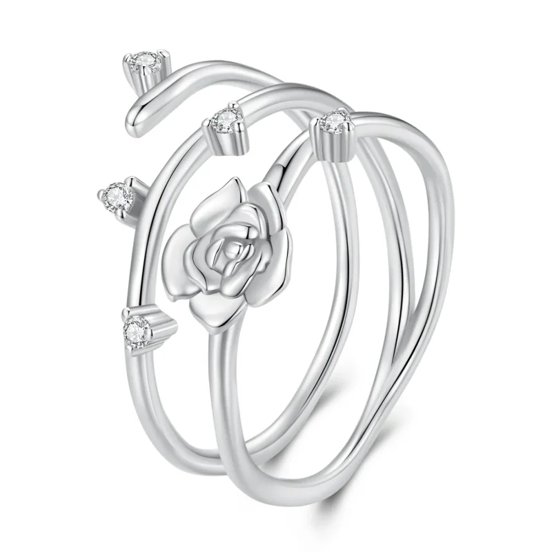 (bilde for) Pandora Style Personlig Allsidig Rose Vine Ring - BSR404 - Vis 8