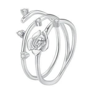 Pandora Style Personlig Allsidig Rose Vine Ring - BSR404 (bilde for) Pandora Style Personlig Allsidig Rose Vine Ring - BSR404