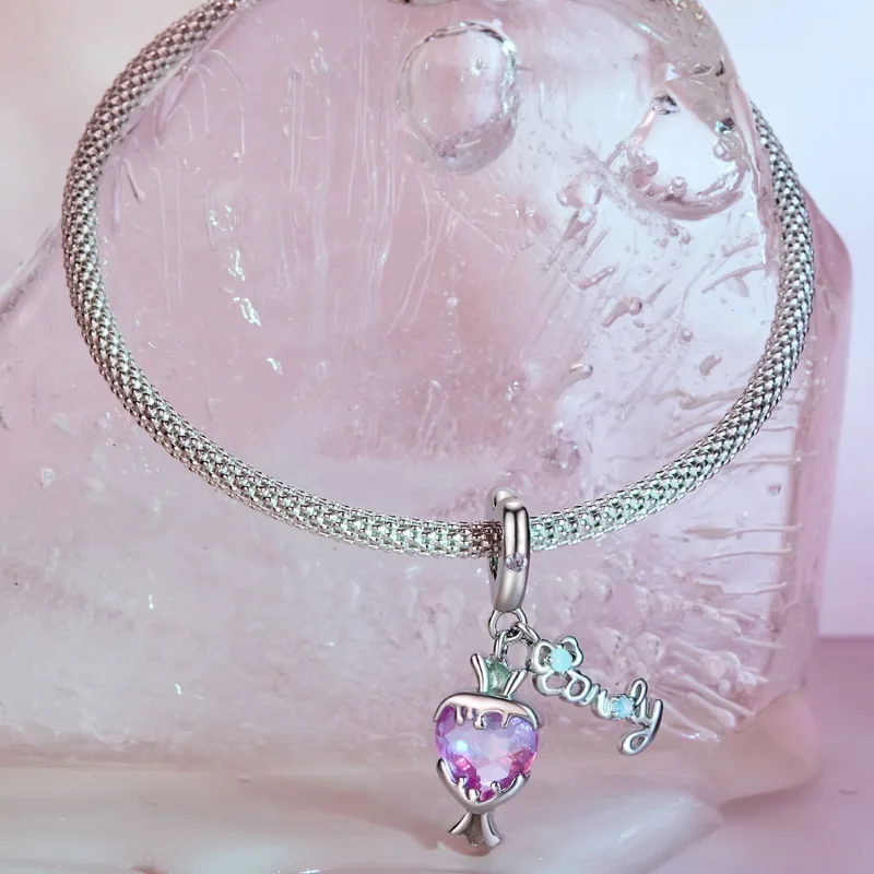 (bilde for) Pandora Style Pink Candy Dangle - SCC2640 - Vis 2