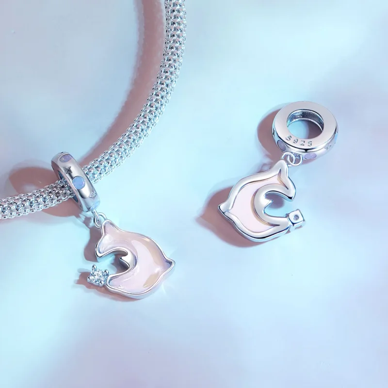 (bilde for) Pandora Style Pink Dolphin Dangle - SCC2639 - Vis 4