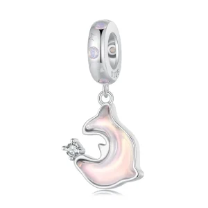(bilde for) Pandora Style Pink Dolphin Dangle - SCC2639