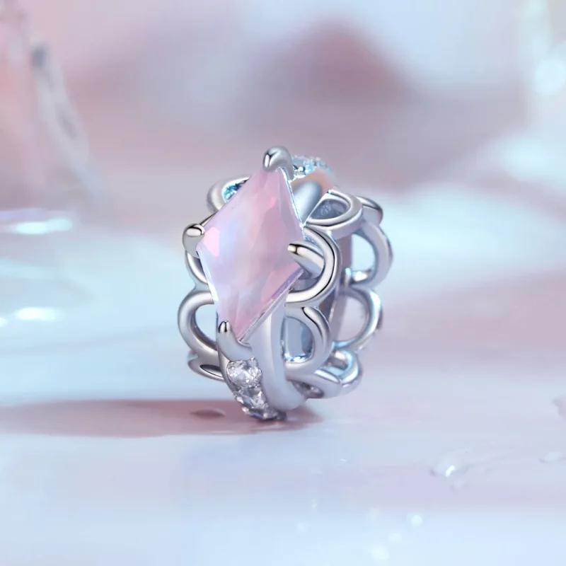 (bilde for) Pandora Style Pink Lace Silikon Spacer - SCC2642 - Vis 2