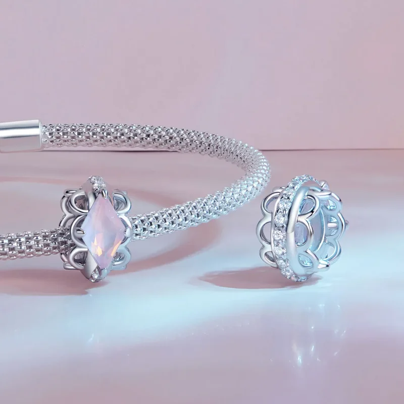 (bilde for) Pandora Style Pink Lace Silikon Spacer - SCC2642 - Vis 5