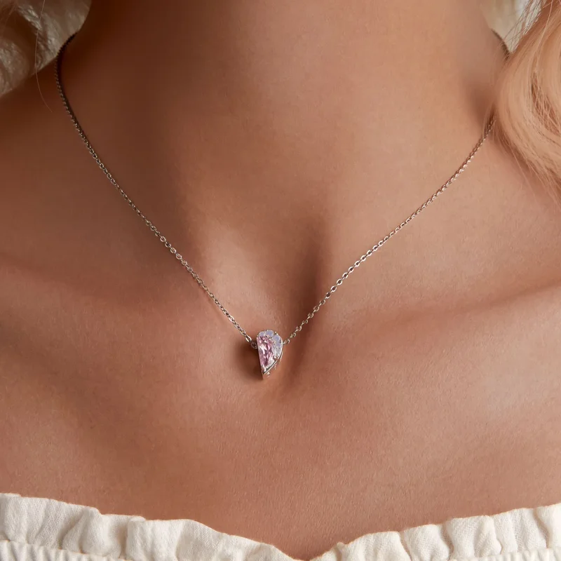 (bilde for) Pandora Style Pink Sisters Heart Charm - SCC2641 - Vis 6