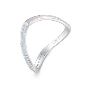 (bilde for) Pandora Style Pink Wish Bone Ring - SCR945-PK