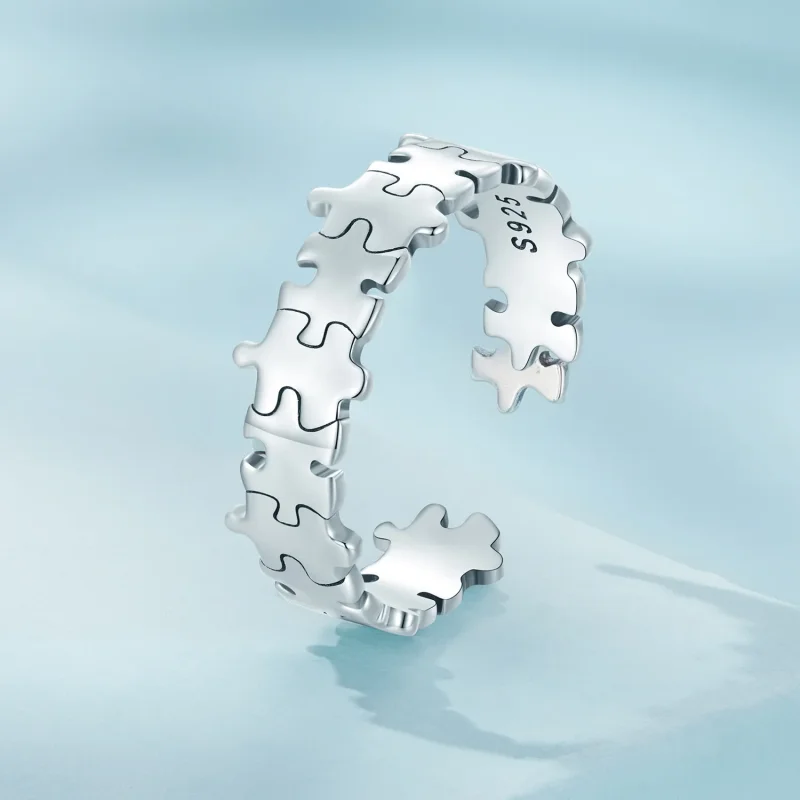 (bilde for) Pandora Style Puzzle Ring - SCR925 - Vis 2