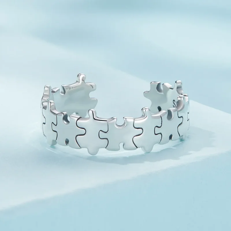 (bilde for) Pandora Style Puzzle Ring - SCR925 - Vis 3