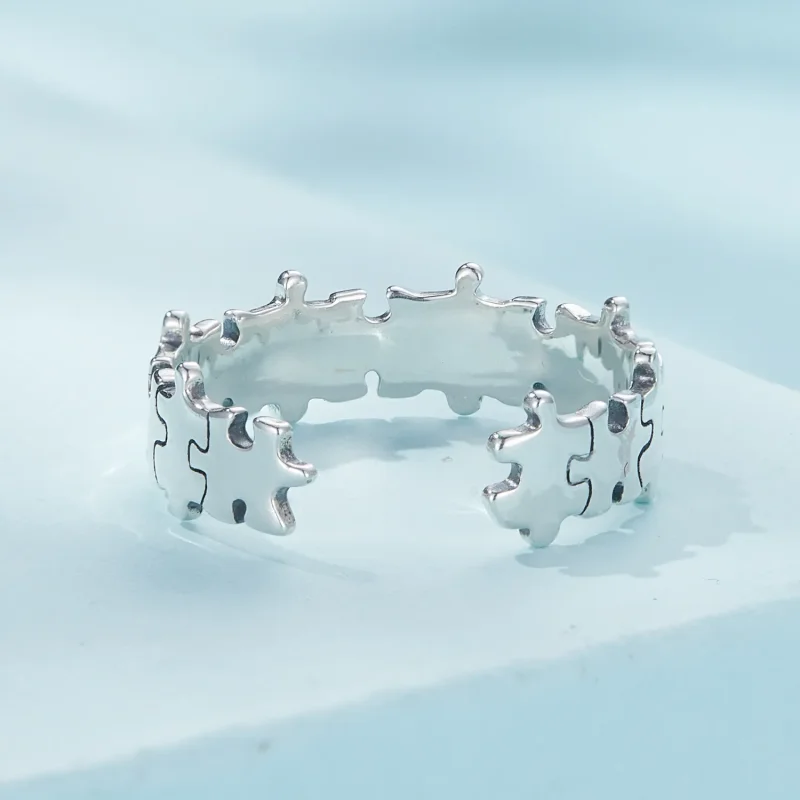 (bilde for) Pandora Style Puzzle Ring - SCR925 - Vis 4