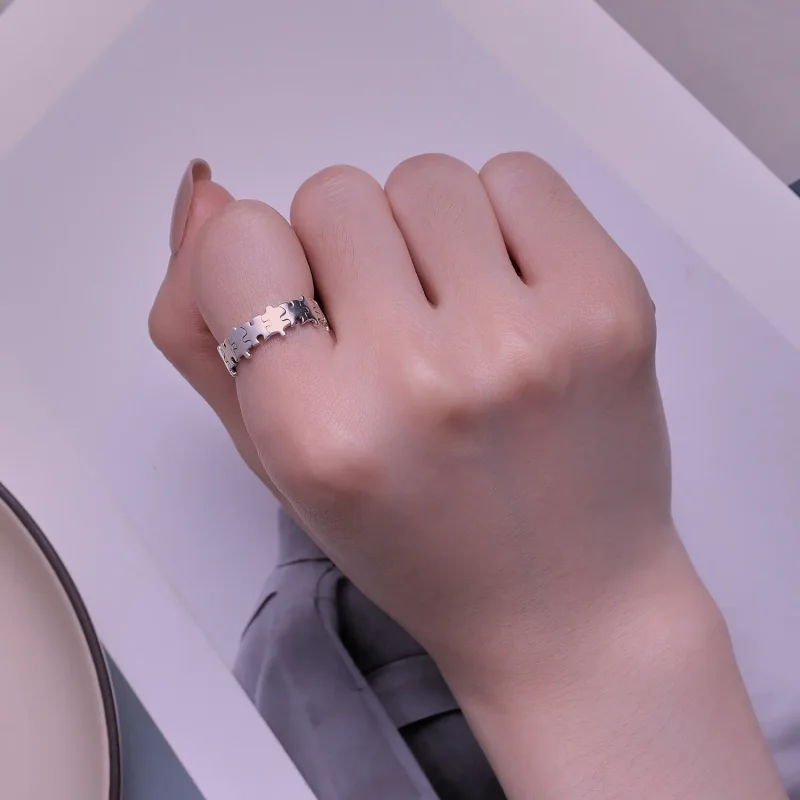(bilde for) Pandora Style Puzzle Ring - SCR925 - Vis 7