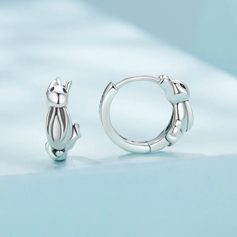 (bilde for) Pandora Style Rabbit Hoop øredobber - SCE1616 - Vis 2