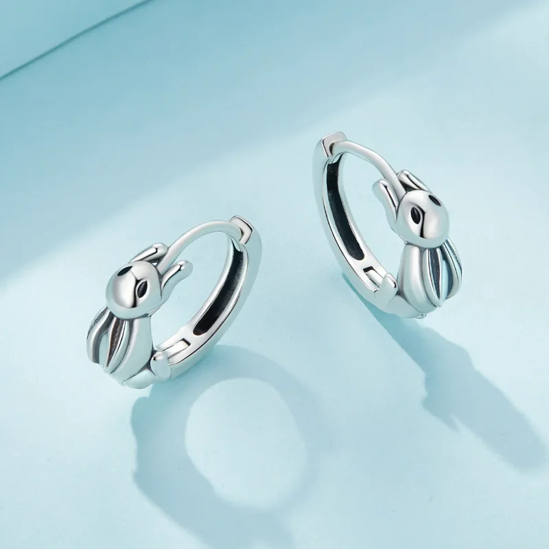 (bilde for) Pandora Style Rabbit Hoop øredobber - SCE1616 - Vis 3