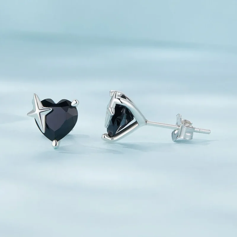 (bilde for) Pandora Style Retro Heart Studs øredobber - SCE1654 - Vis 4