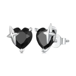 (bilde for) Pandora Style Retro Heart Studs øredobber - SCE1654