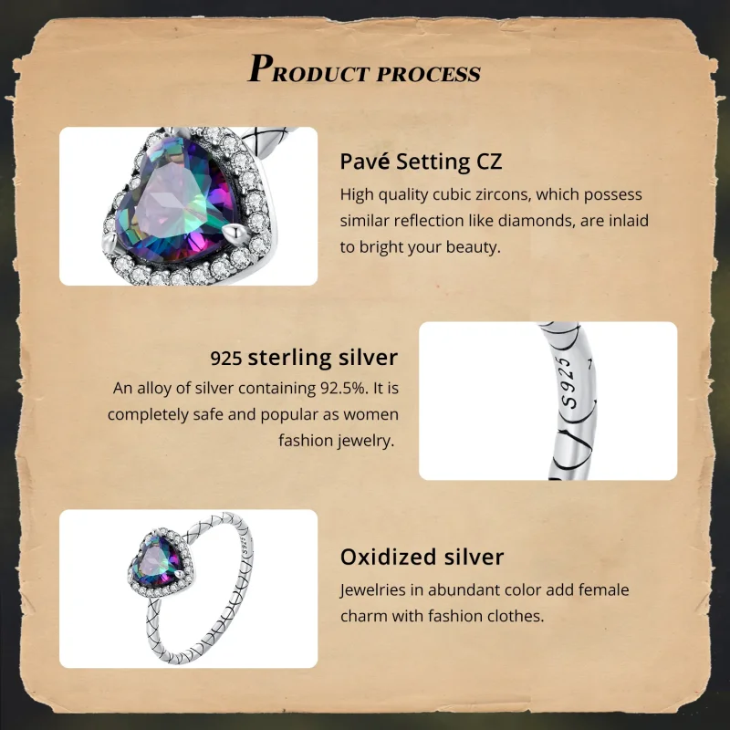 (bilde for) Pandora Style Retro Hjertering - BSR481 - Vis 4