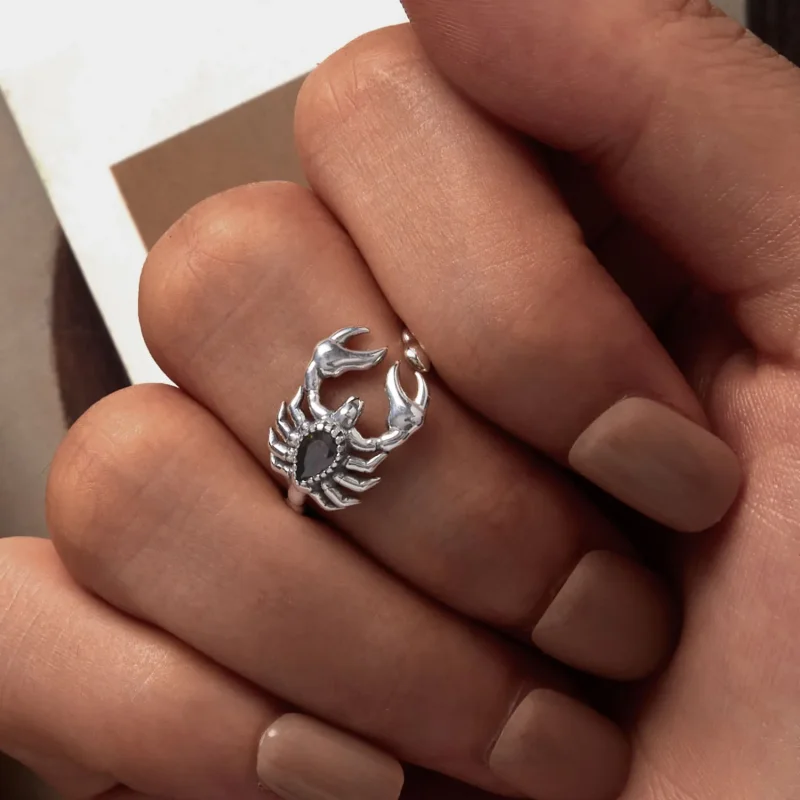 (bilde for) Pandora Style Retro Scorpion Open Ring - SCR974-E - Vis 6
