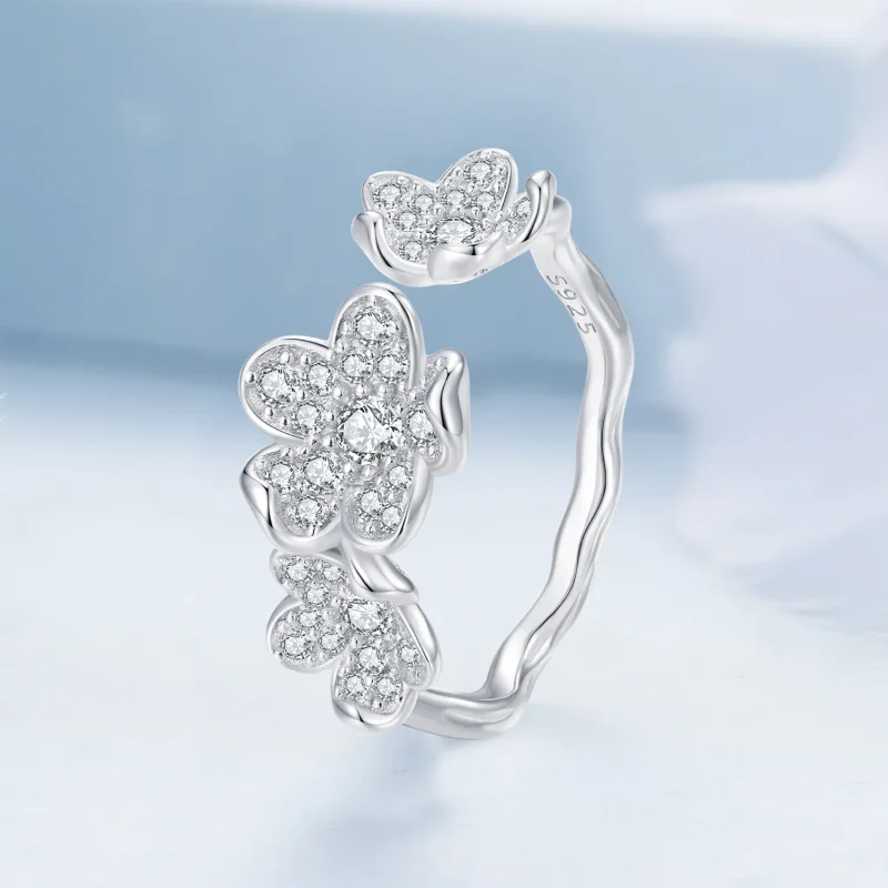 (bilde for) Pandora Style Ring full av blomster - BSR447 - Vis 2
