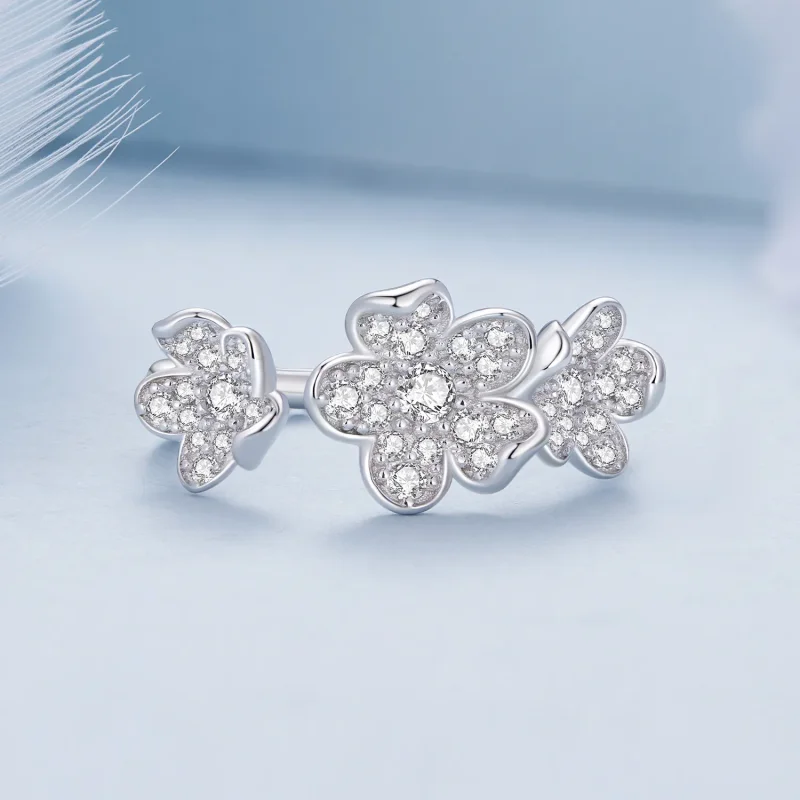 (bilde for) Pandora Style Ring full av blomster - BSR447 - Vis 3