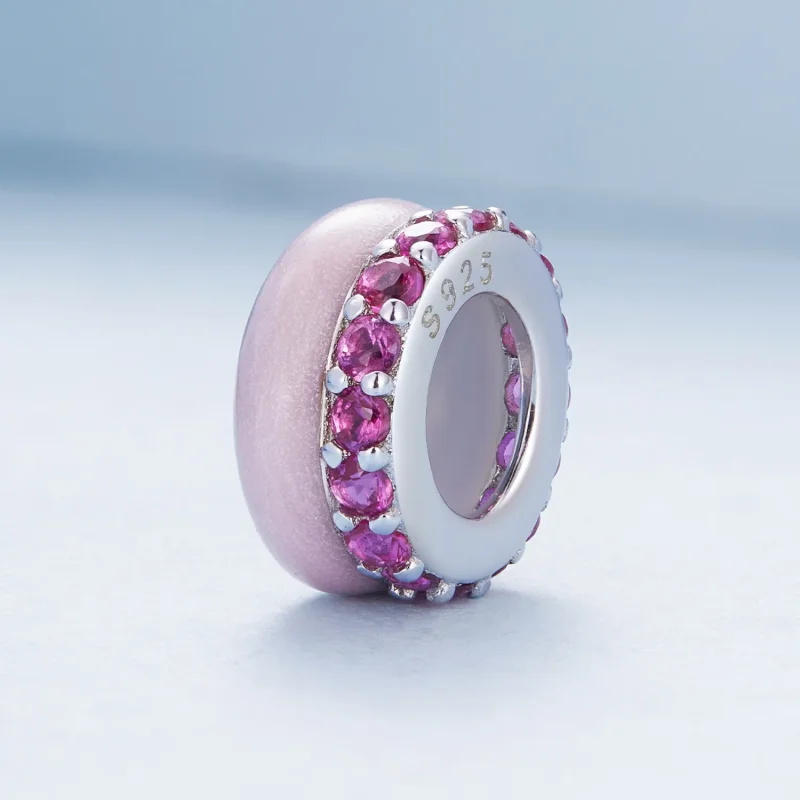 (bilde for) Pandora Style Rosa dobbeltlags silikonavstandsstykke - BSC883-PK - Vis 2