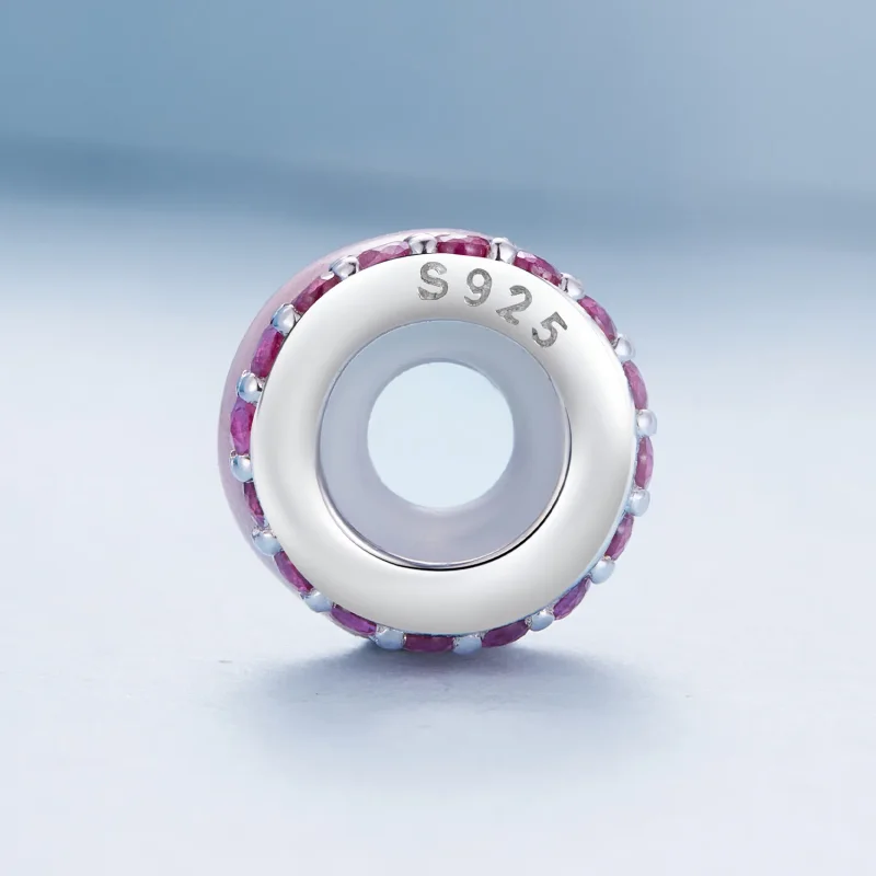 (bilde for) Pandora Style Rosa dobbeltlags silikonavstandsstykke - BSC883-PK - Vis 3