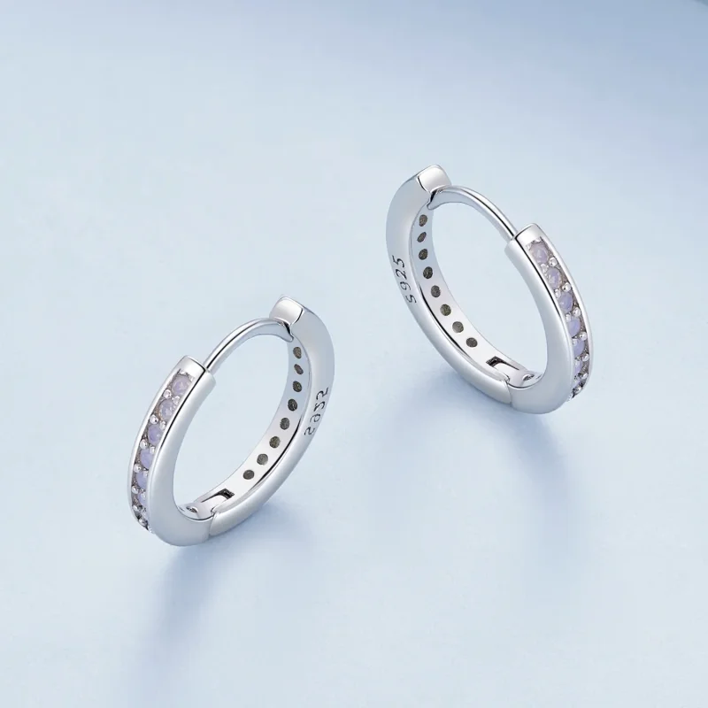(bilde for) Pandora Style Rosa Opal Hoop øredobber - BSE875 - Vis 3