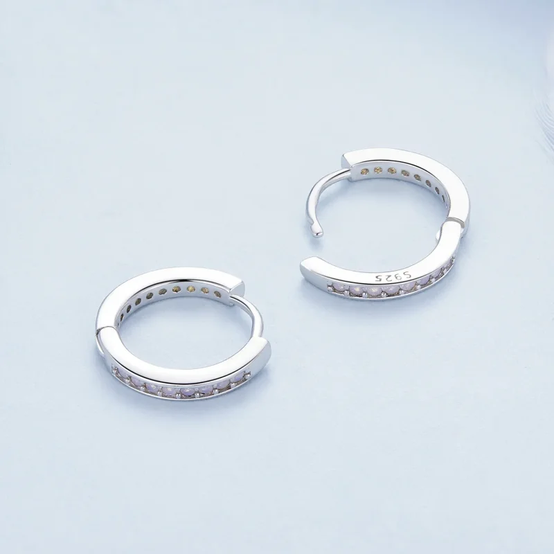 (bilde for) Pandora Style Rosa Opal Hoop øredobber - BSE875 - Vis 4