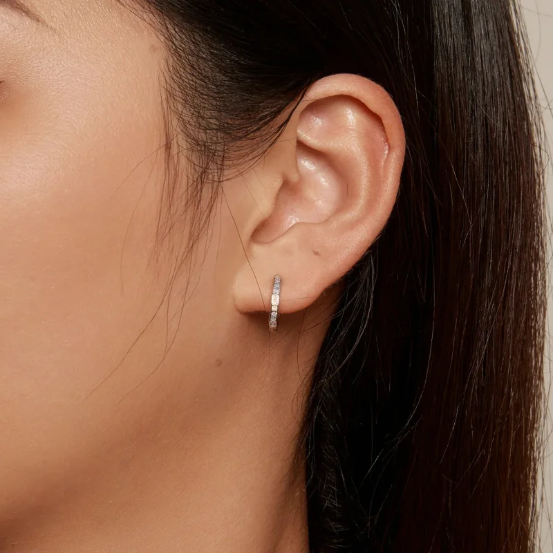 (bilde for) Pandora Style Rosa Opal Hoop øredobber - BSE875 - Vis 5
