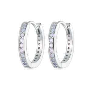 (bilde for) Pandora Style Rosa Opal Hoop øredobber - BSE875