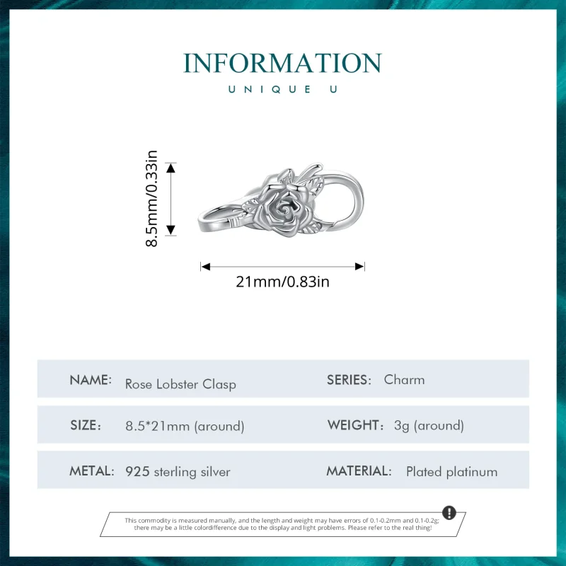 (bilde for) Pandora Style Rose Dobbel Hummerlås - BSP024 - Vis 4