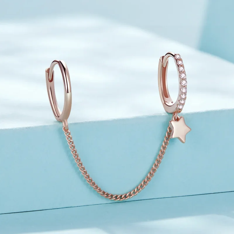 (bilde for) Pandora Style Rose Gold Astropath Safe Chain - SCE914-C - Vis 2