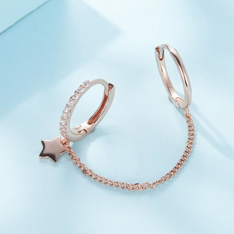 (bilde for) Pandora Style Rose Gold Astropath Safe Chain - SCE914-C - Vis 3