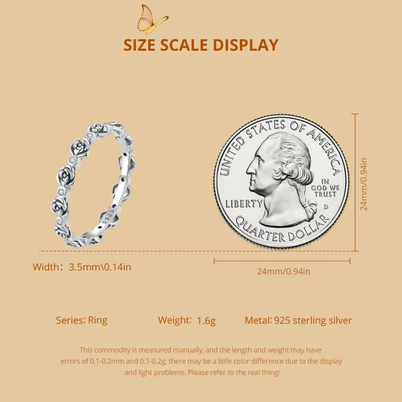(bilde for) Pandora Style Rose Ring - SCR960 - Vis 6