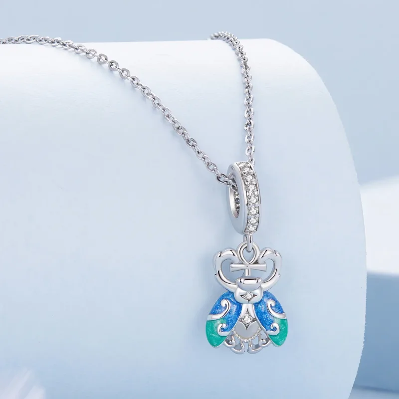 (bilde for) Pandora Style Scarab Dangle - BSC881 - Vis 2