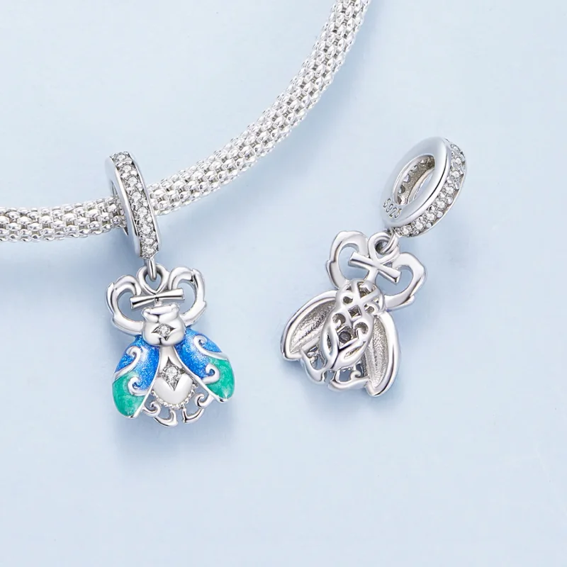 (bilde for) Pandora Style Scarab Dangle - BSC881 - Vis 4