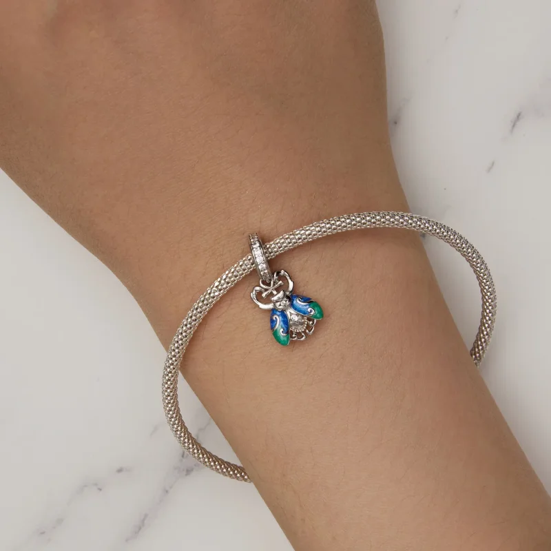 (bilde for) Pandora Style Scarab Dangle - BSC881 - Vis 6