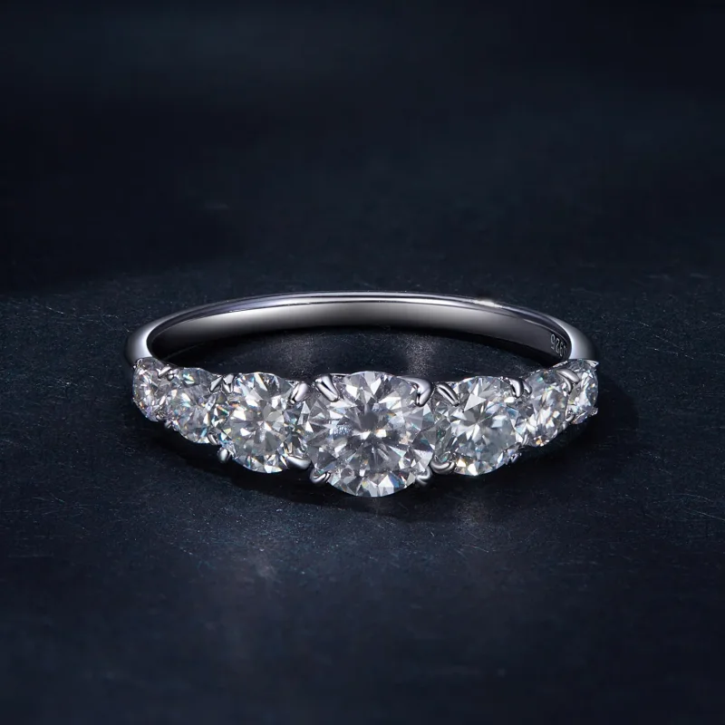 (bilde for) Pandora Style Shining Moissanite Ring (ett sertifikat) - MSR037 - Vis 3