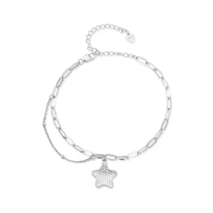 (bilde for) Pandora Style Shining Star Chain Armbånd - BSB137