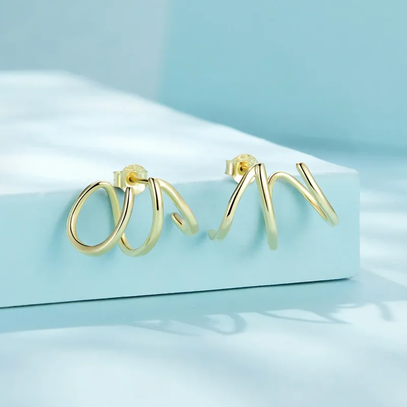 (bilde for) Pandora Style Simple Lines ørepynt - SCE986-B - Vis 2