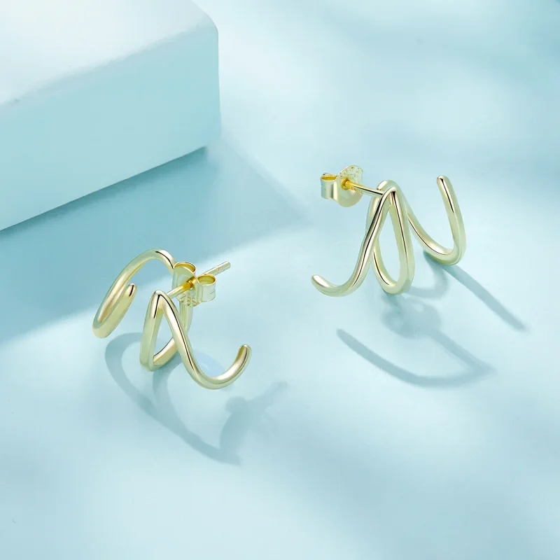 (bilde for) Pandora Style Simple Lines ørepynt - SCE986-B - Vis 3