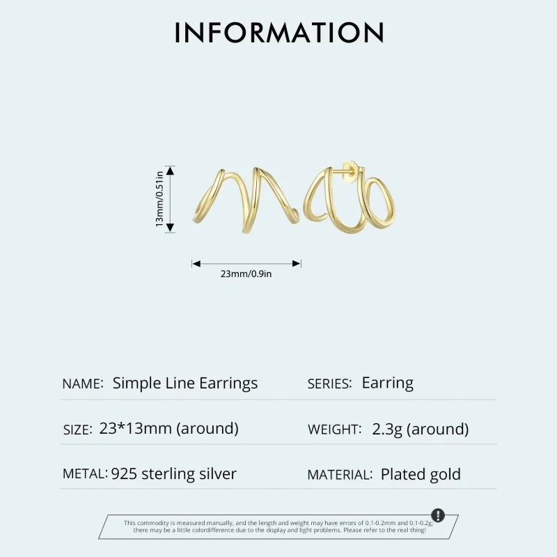 (bilde for) Pandora Style Simple Lines ørepynt - SCE986-B - Vis 5