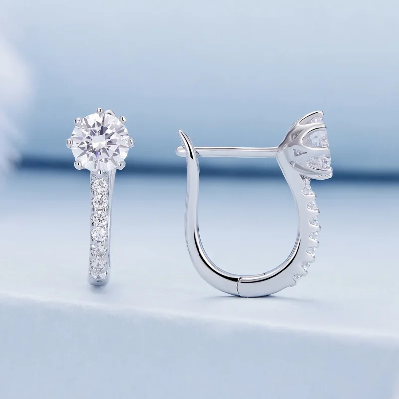 (bilde for) Pandora Style Simple Zircon Hoop øredobber - BSE856 - Vis 2