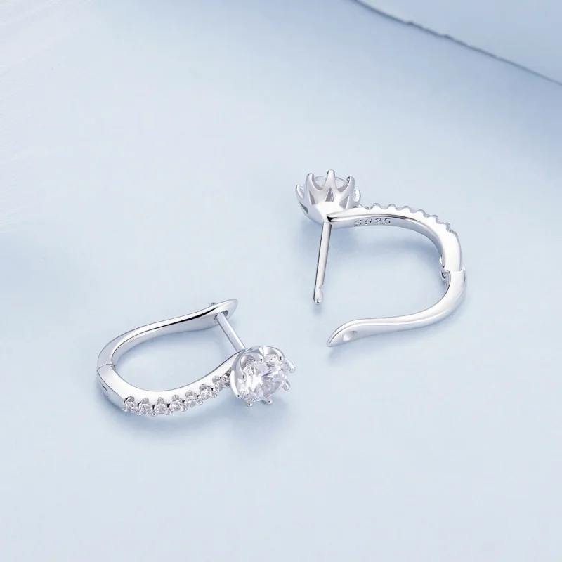 (bilde for) Pandora Style Simple Zircon Hoop øredobber - BSE856 - Vis 4