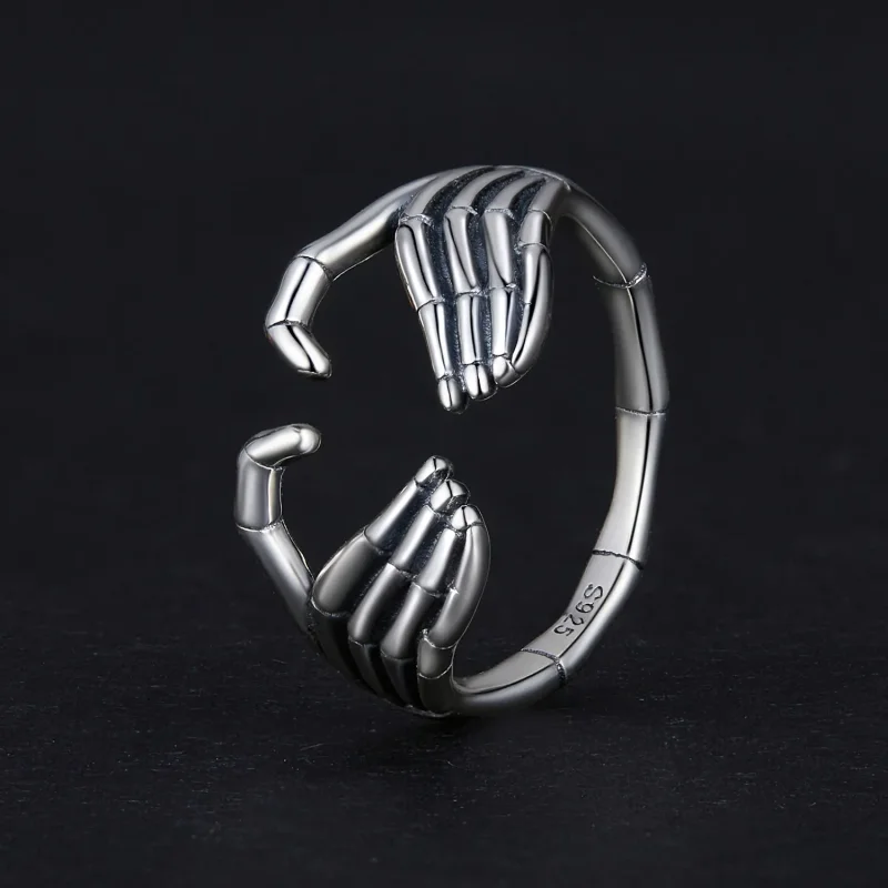 (bilde for) Pandora Style Skeleton Hand Ring - SCR971-E - Vis 2