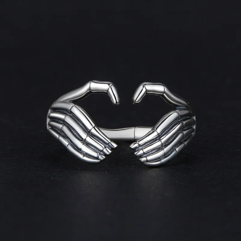 (bilde for) Pandora Style Skeleton Hand Ring - SCR971-E - Vis 3