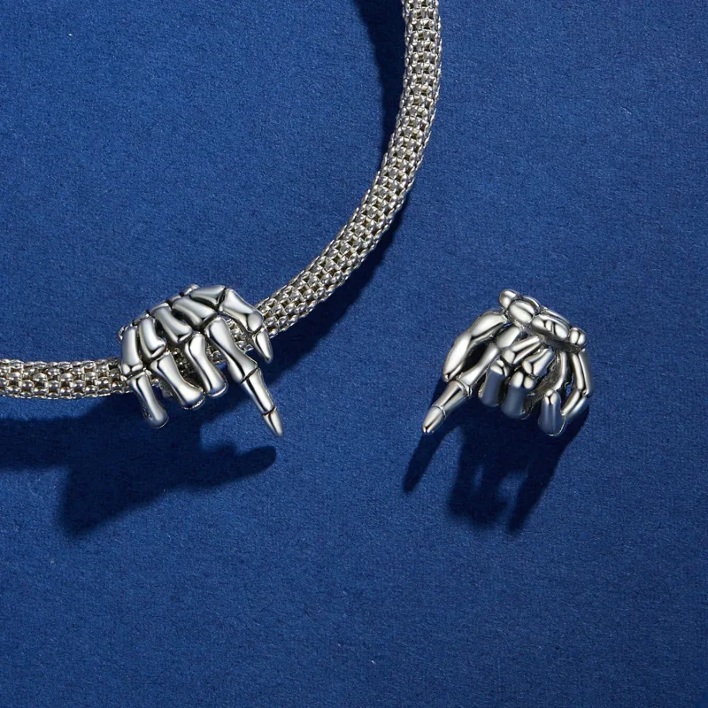 (bilde for) Pandora Style Skjelett Hånd Charm - BSC909 - Vis 4