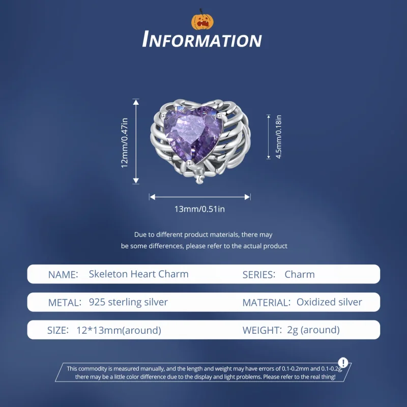 (bilde for) Pandora Style Skjeletthjertesjarm - BSC910 - Vis 6